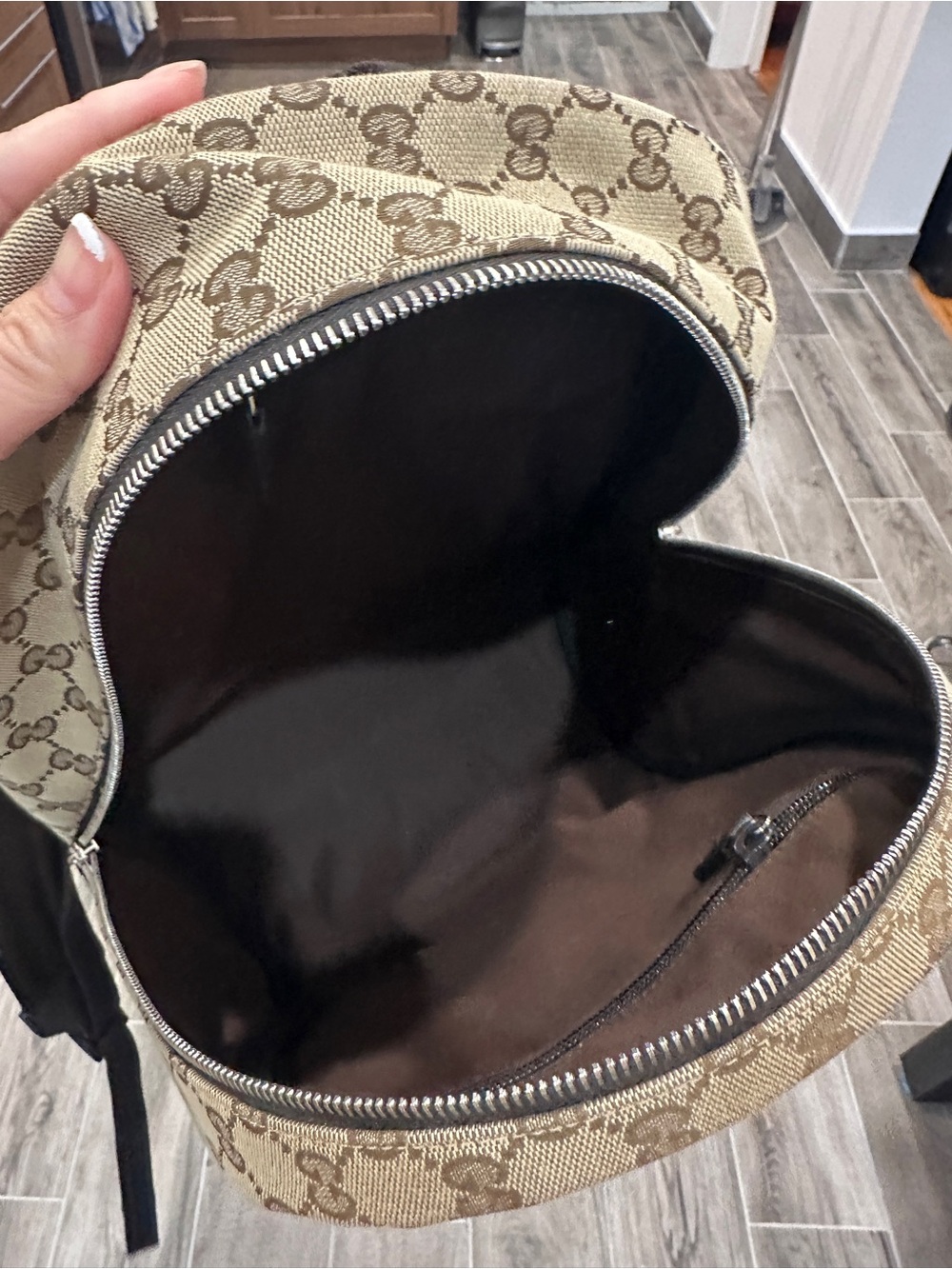 Gucci Monogram Travel Backpack Dark Brown - Picture 8 of 12